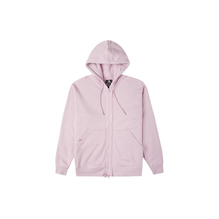 Converse Solid Color Zipper Long Sleeves Hooded Jacket Asia Sizing Pink Purple Men s 10022002-A02 XL