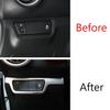 Car Headlight Button Frame Cover Trim For Kia K3 Forte 2019-2022 Silver Titanium