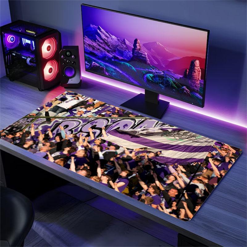 RSC Anderlecht Mouse Pad, Large Gaming Desk Mat, Non-slip XXL Mousepad for Laptop & Tablet, Mini PC Playmat with Stitched Edges