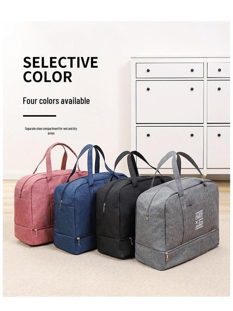 Trolley Sleeve Travel Bag: Portable, Waterproof, Unisex, Wet/Dry Separation, Fitness Equipment Wash Bag