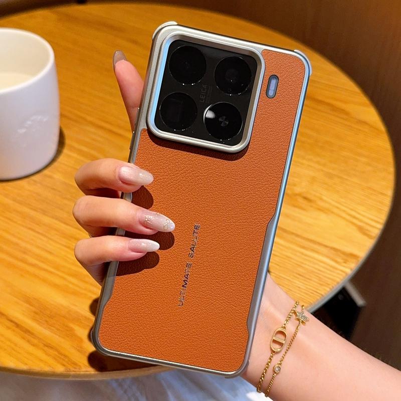 For Xiaomi 15 Pro Case Anti-Shock Corners Drop-proof Magsafe Electroplating Soft Grip Leather Cover Artificial leather&xiaomi 15