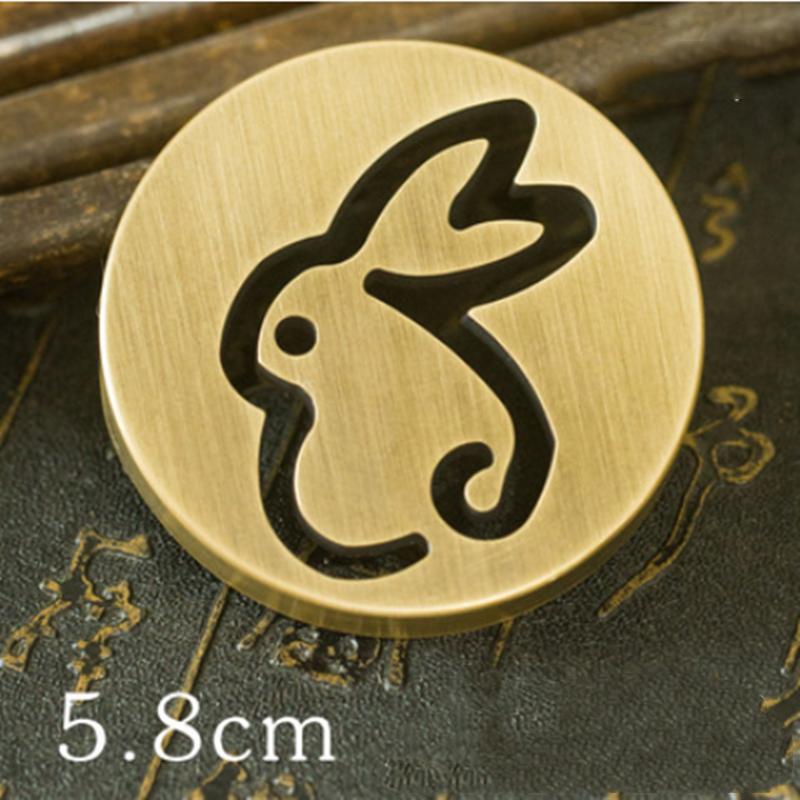 5.8cm Pure Copper Incense Seal Tools Incense Supplies DIY Household Indoor Incense Play Expansion Incense Mold Incense Devices