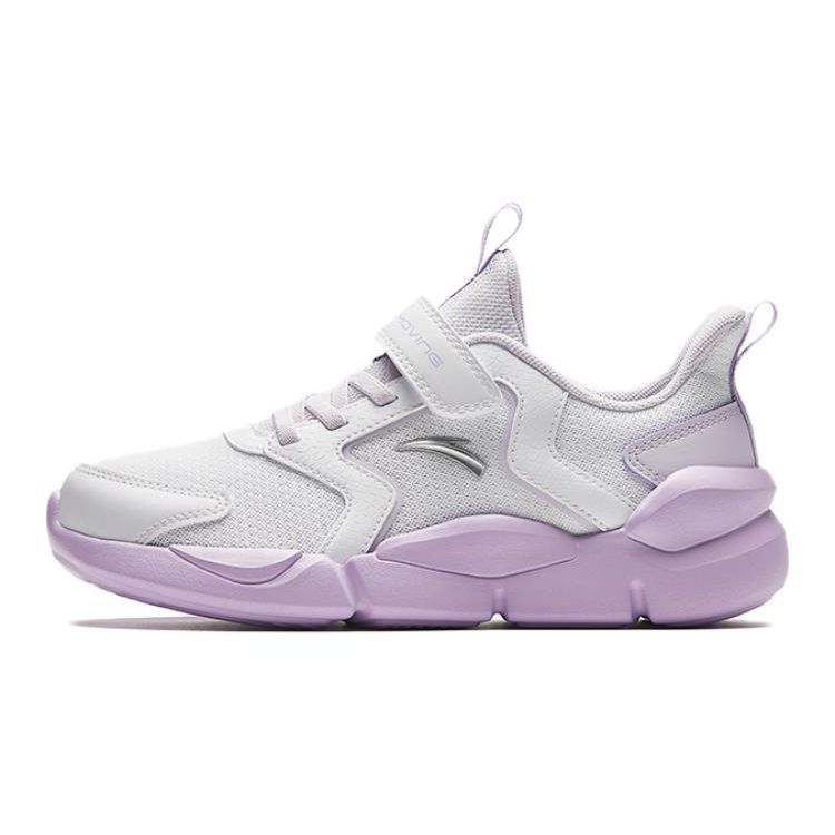 

Anta Kids Girls Velcro Cushion Running Sneakers White Mist Purple A322415505H-1 34