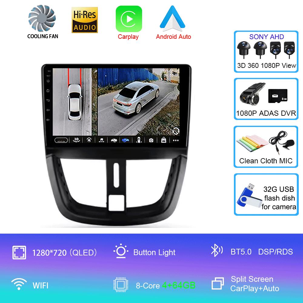 Android 14 For Peugeot 207 2006 - 2015 Car Radio Multimedia Video Player Navigation GPS No 2din 2 Din Dvd