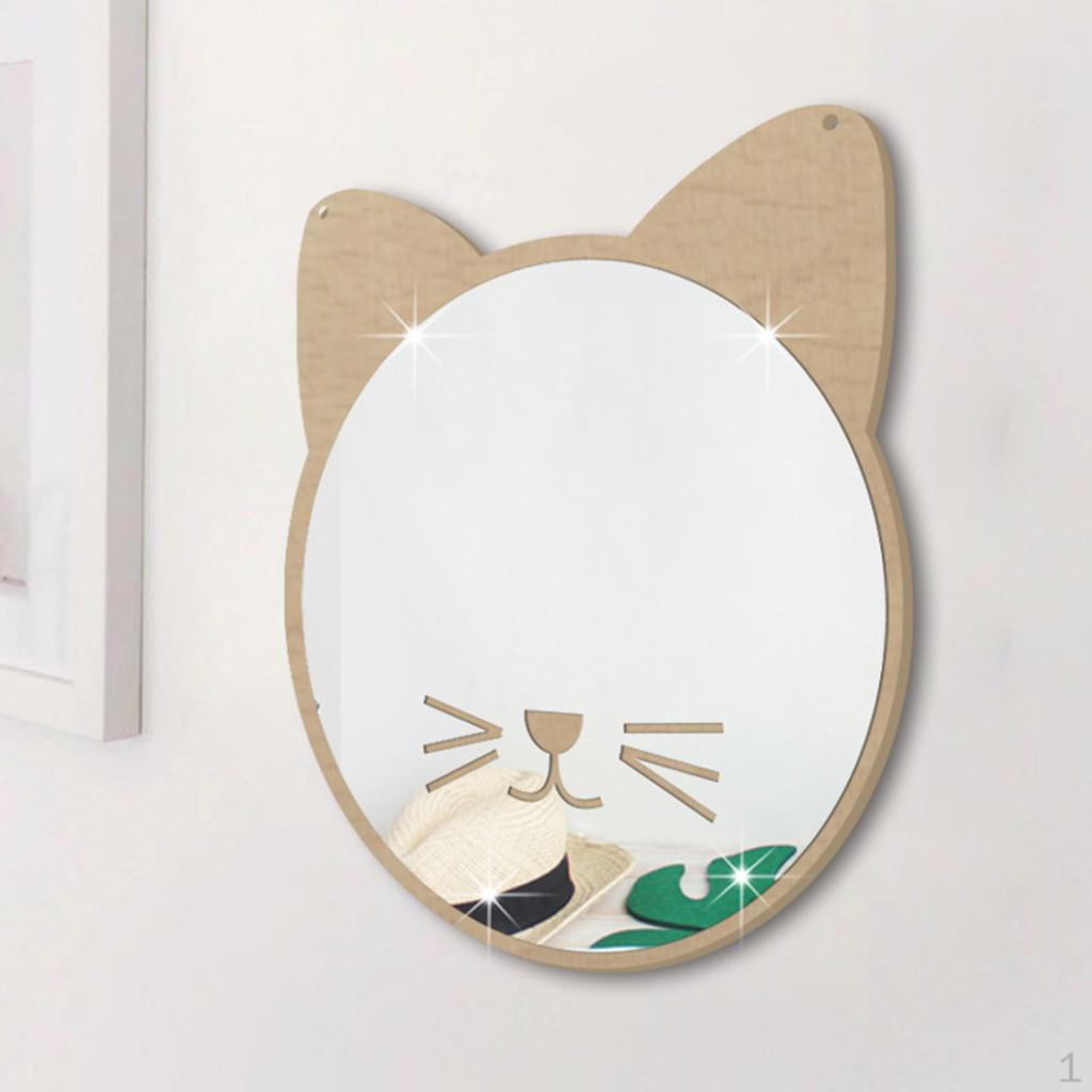 

Акриловое настенное зеркало с веревочным подвесным украшением для ванной комнаты Heimwerken Decor Katze