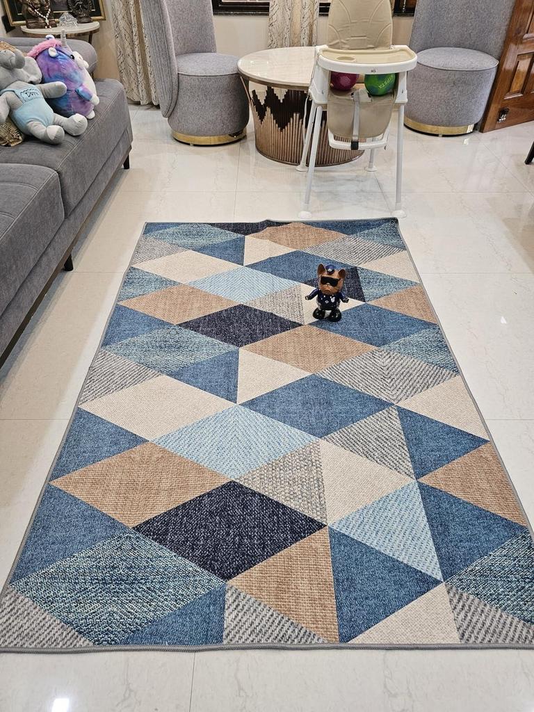 Home 3 X 5 Feet 3D Jet Multi Printed Carpet Rug Runner and Carpets for Bedroom/Living Area/(Crystals, 5' X 3' (Rectangular)