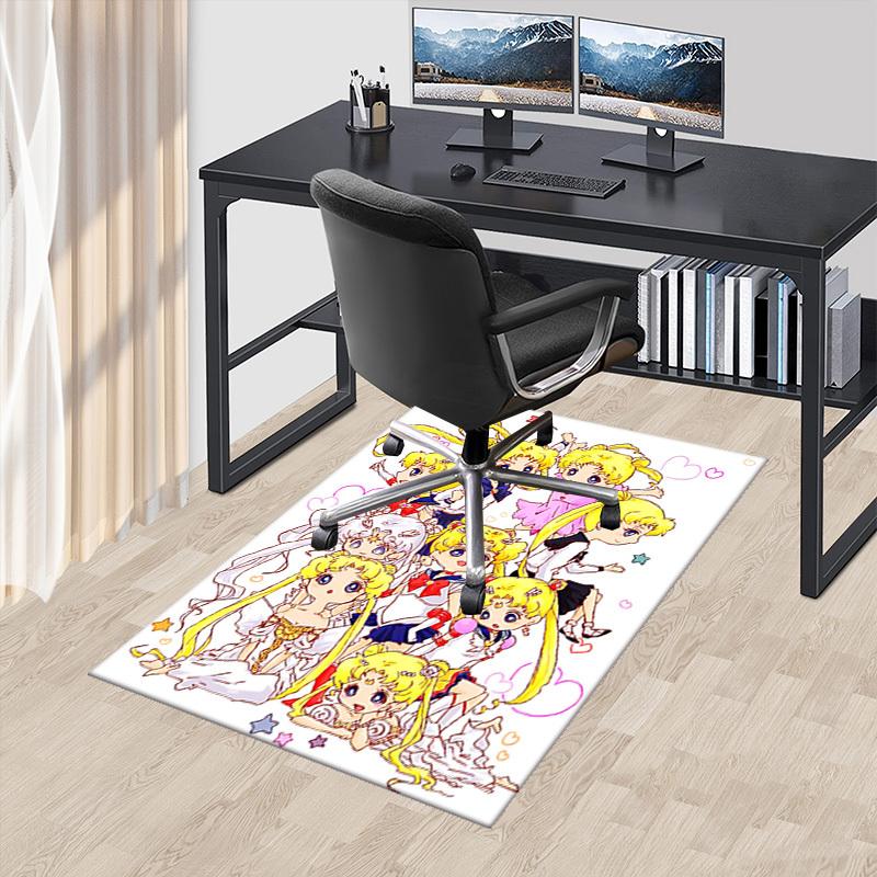 

1pc Sailor Moon Anime Cartoon Design Office Chair Mat Non-Slip Carpet for Home Decor, Suitable for All Seasons, Ideal as a Gift for Holidays.Q005 60cm by 90cm