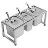 Stainless Steel Telescopic Jam Pot with Holder Condiment Dispenser Rack Milk Tea Shop Jam Basin Stand No.27 2pcs 2.2L