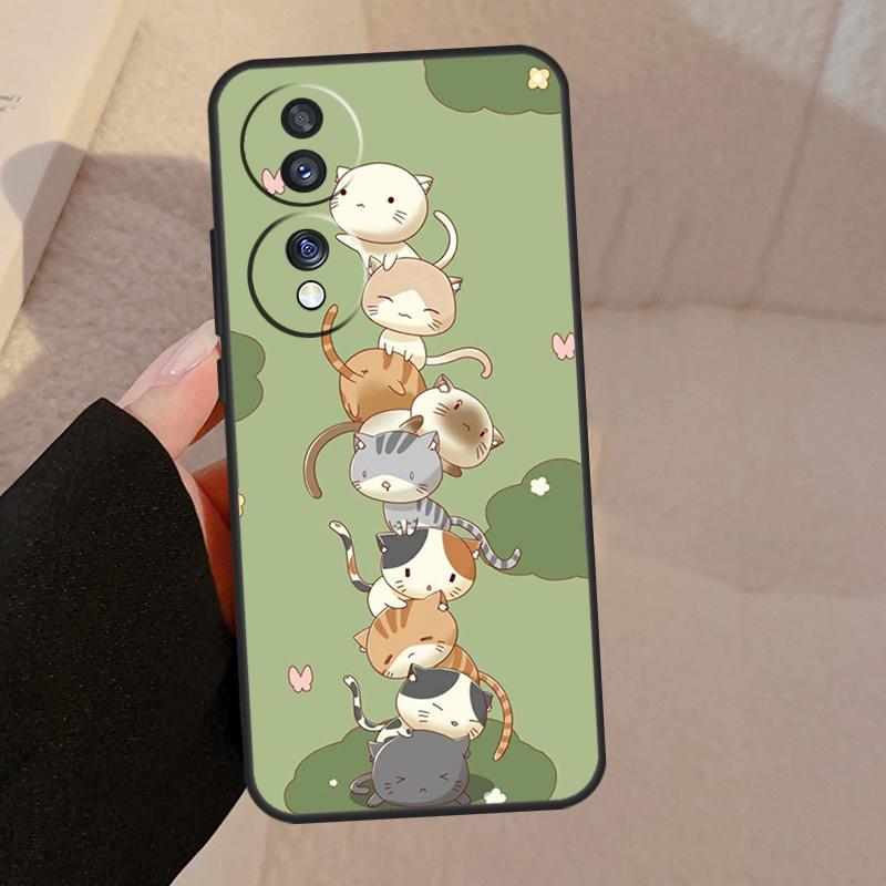 Funny Cute Cats For Honor Magic 8 7 6 5 Lite Case For Honor 400 Pro 200 50 70 90 X8c X8b X9d X9b X9c Win RT
