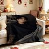 Moody Portrait Idol Pattern Blanket Machine Washable Fleece Blanket For Living Room Sofa Bedroom Bed Lightweight Home Decor Great Holiday Gift