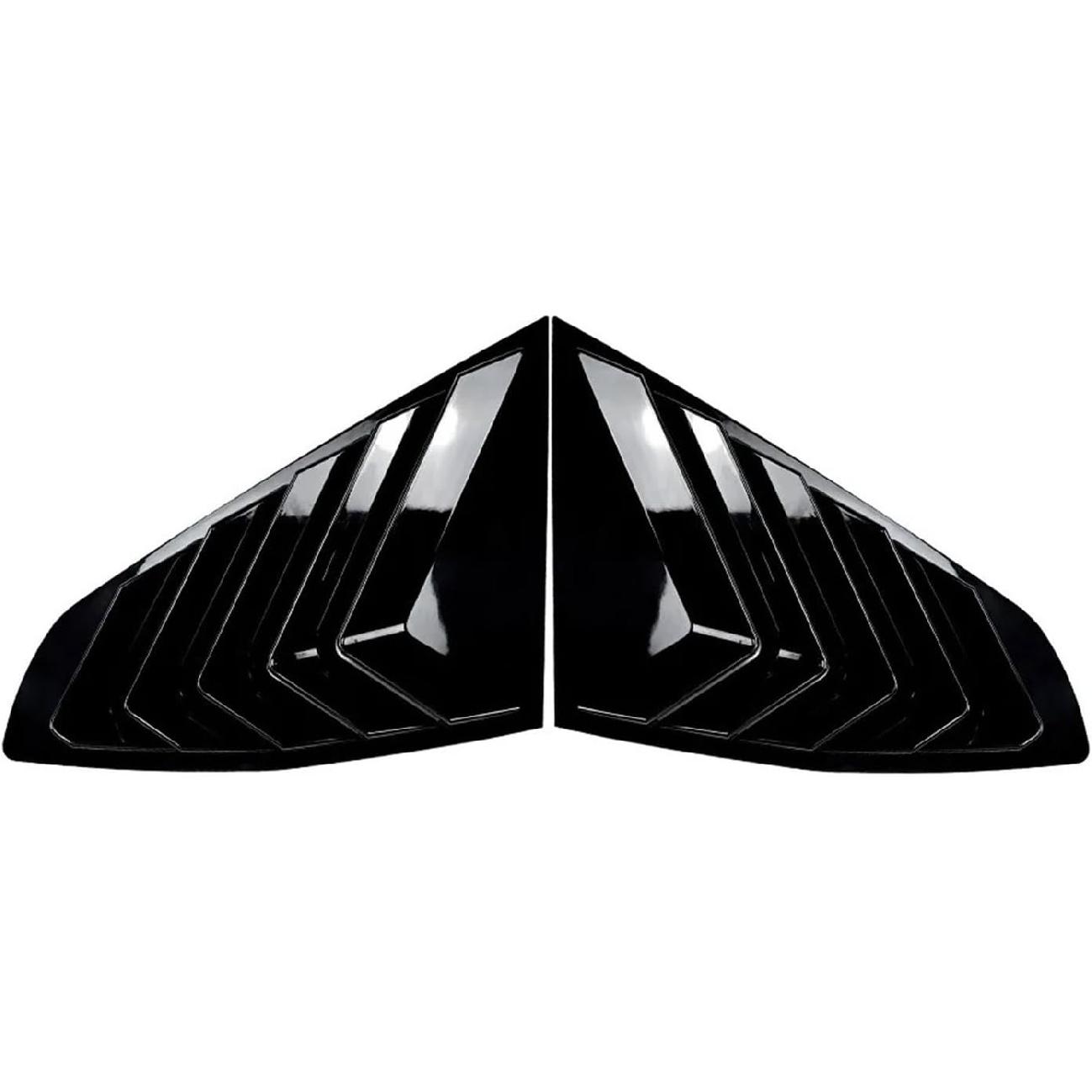 

DYXN Car Styling Rear Window Louvers Compatible with BMW 430i 430d M440i M440d I4 2021-2025 Rear Triangle Window Shade Spoiler(Carbon Fiber Look) Glossy Black