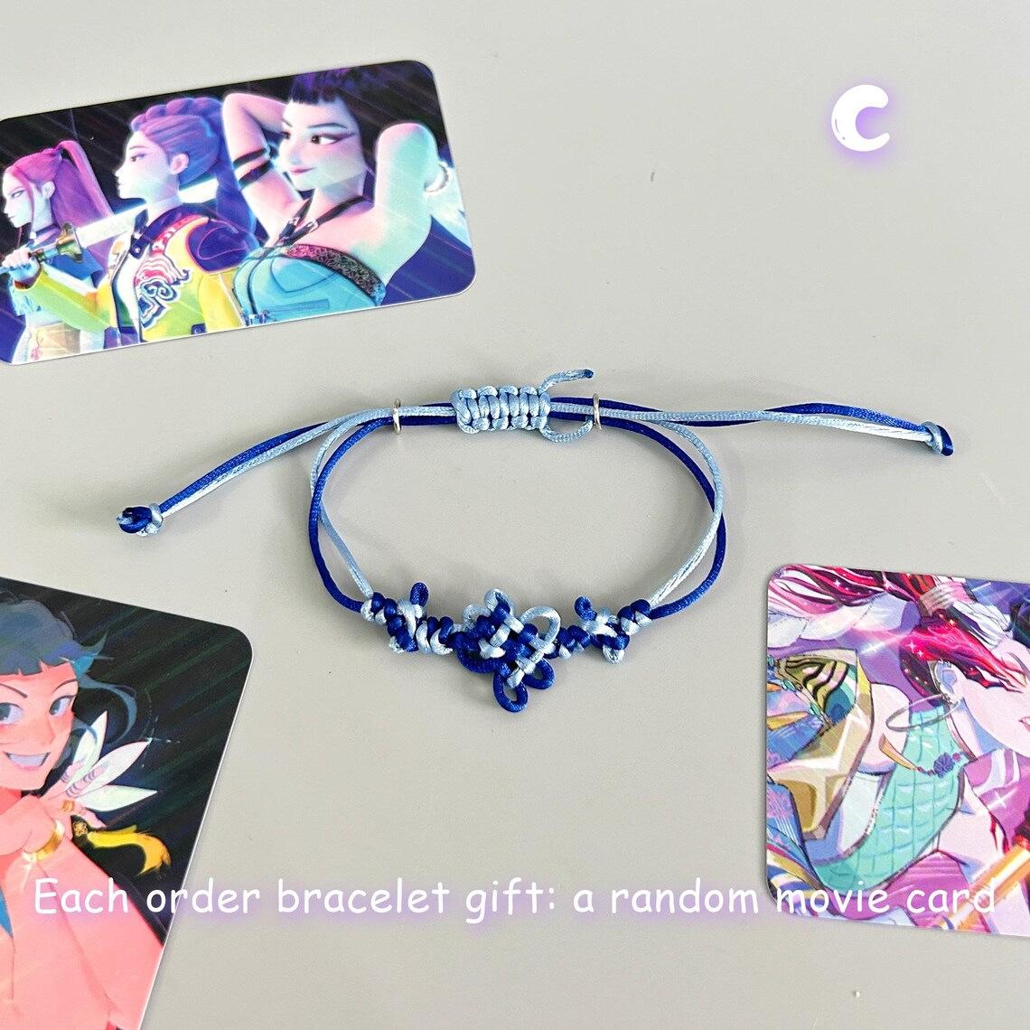 

K-pop Охотники на демонов Руми Косплей Аксессуары Китайский узел Плетеный браслет HUNTR/X Айдол Мира Зои Браслет дружбы Подарки для вечеринки One Size