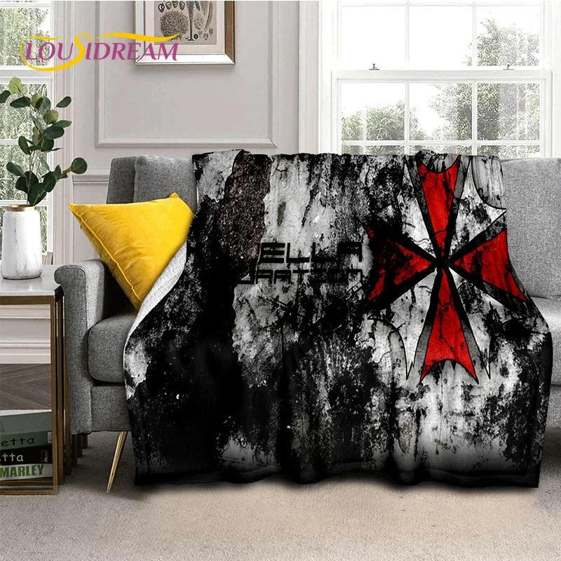 Horror Games R-Resident Evil Soft Flannel Blanket for Beds Bedroom Sofa Picnic,Throw Blanket for Cover Outdoor Leisure Nap Gift