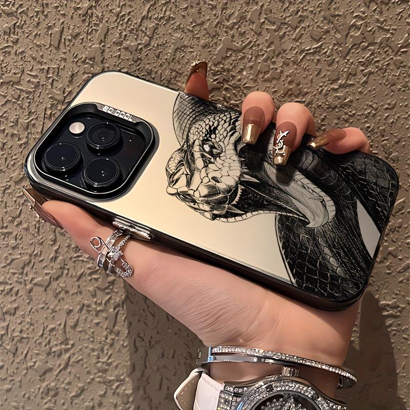 Black Cobra design graphic phone case for iphone 16 15 14 13 12 11 x XR Xs SE2 SE 8 7 plus pro Max mini PC back cover