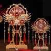 Ancient Style Bridal Round Fan - Wedding DIY Gift for Bride's Engagement