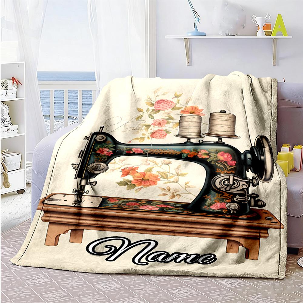Yellow Machine Customize Text Blanket Throw Personalized Blanket Ultra-Soft Versatile for Nap Bed Home Decor Office All-Season Use