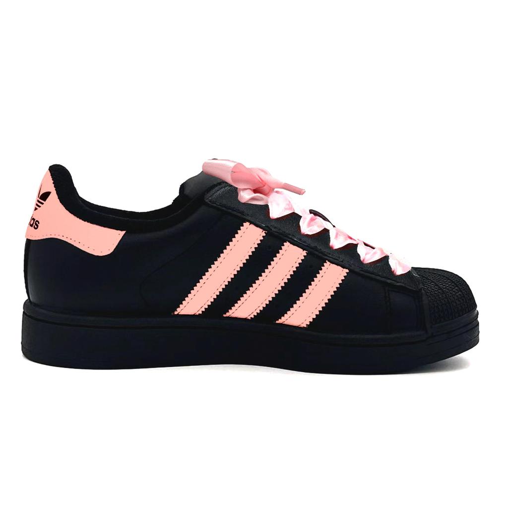 adidas Originals Superstar 2 Leder Low-Top Skateboard Schuhe Unisex Schwarz JI0097(Team2092-)