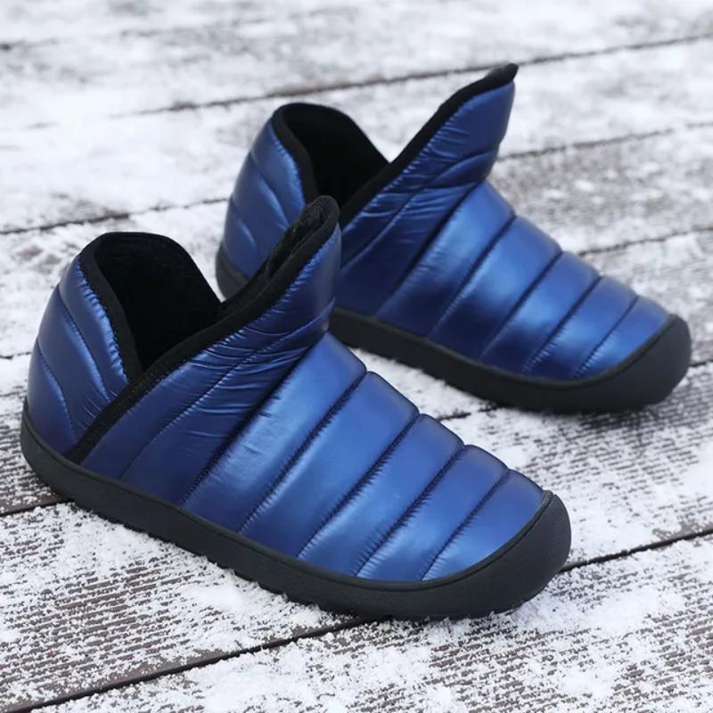 Winter Men Waterproof Ankle Boots Lightweight Men Sneakers Snow Boots Outdoor Couple Warm Cotton Boots Keep Warm Sandproof Shoes