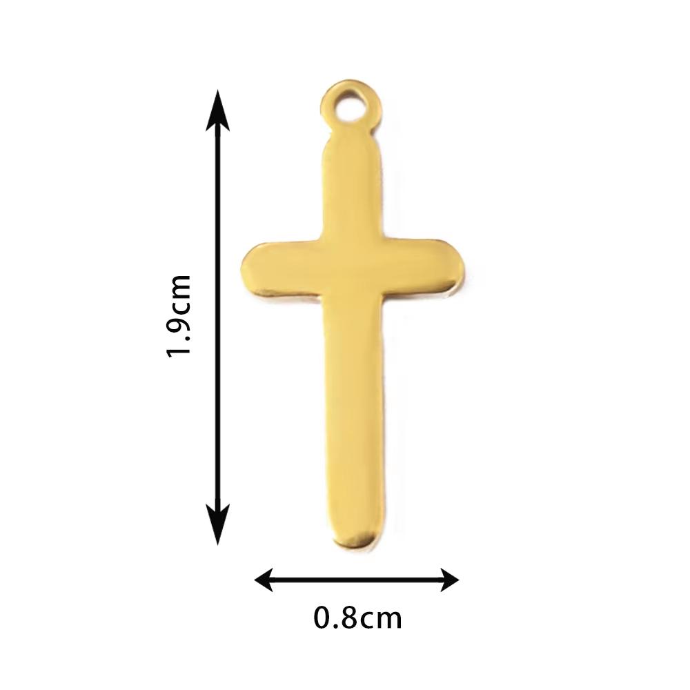 20pcs/lot Stainless Steel Cross Charms Pendants For Jewelry Making Christian Cross Jewelry Making Charms Connector Accessories