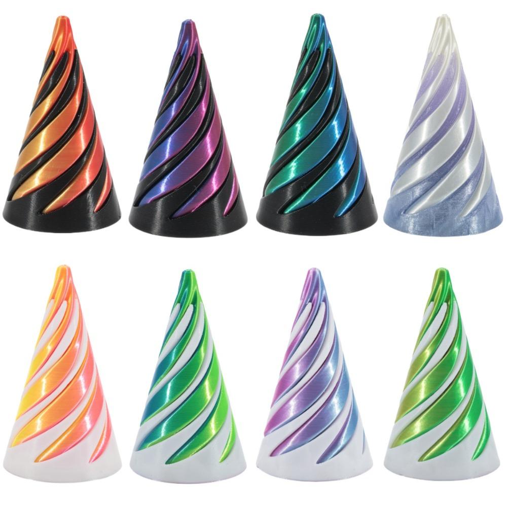 2Pcs Vortex Thread Impossible Pyramid Decorative Helix Screw Toy  Home Office