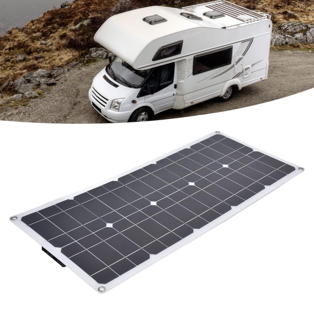 EVTSCAN Portable 50W Solar Panel Solar Charging with Dual Outlet USB Foldable Flexible Monocrystalline Silicon Outdoor Solar Panel Charger - Ports,