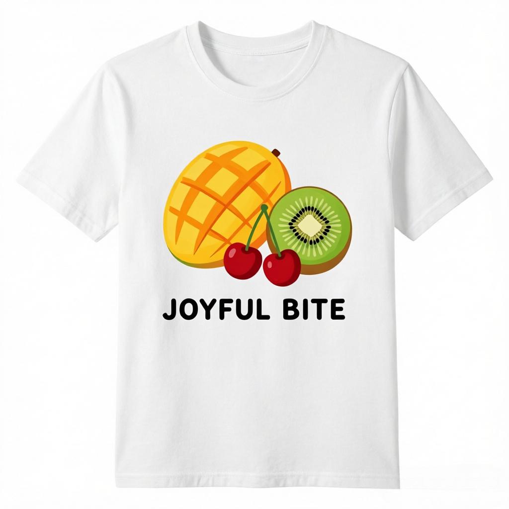 Unisex 100 Cotton Oversize T Shirt Joyful Bite Unisexgo Kiwi Cherry Print Casual Summer Short Sleeve Tee