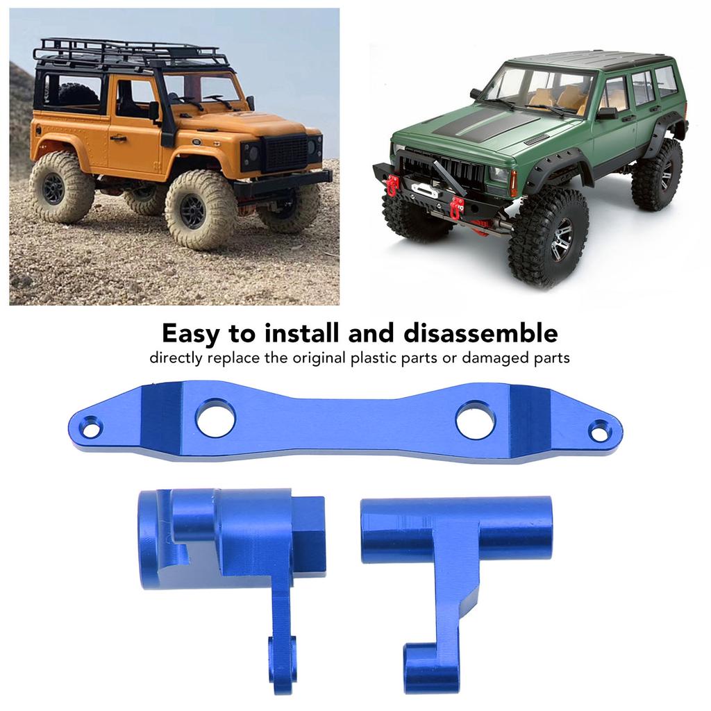 Aluminum Steering Assembly High Strength Lightweight Replacement Steering Set for Racing 1Celsius6 RC Car