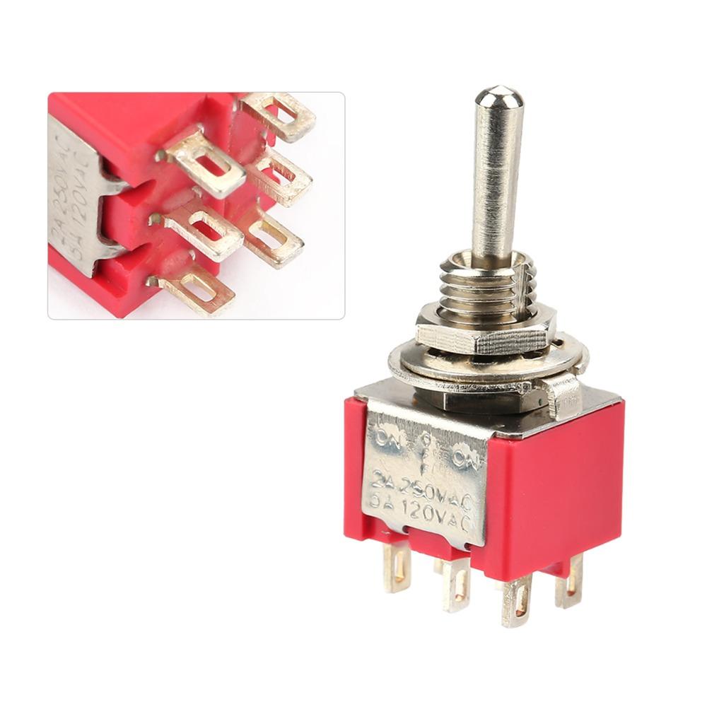 10Pcs MTS-203 Miniature Toggle Switch 6mm ON-OFF-ON Latching Type Toggle Switch Electrical Projects