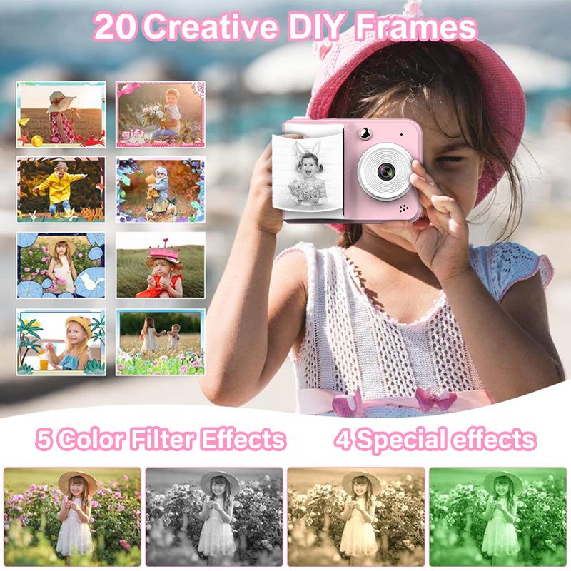 Kids' Instant Print Digital Camera - Fun Toy for Photos