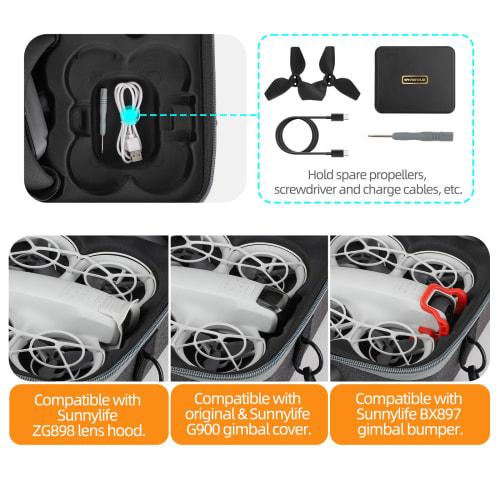 Taoricup Compatible with DJI Neo, Motion, and Fly More: Protective Case, Storage Box, Carrying Case, and Shoulder Bag. 3-in-1 Storage Set for DJI Neo,