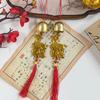 2027 Year of Goat Hanging Decorations Gold Lucky Craft Red Tassels Chinese New Year Home Wall Door Decor Gift