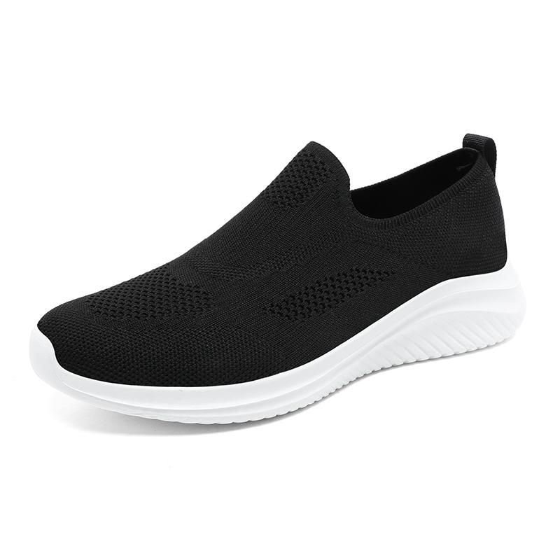 Wide sole breathable cloth shoes Large size sports and leisure shoes Tide flying woven shoes Lazy shoes