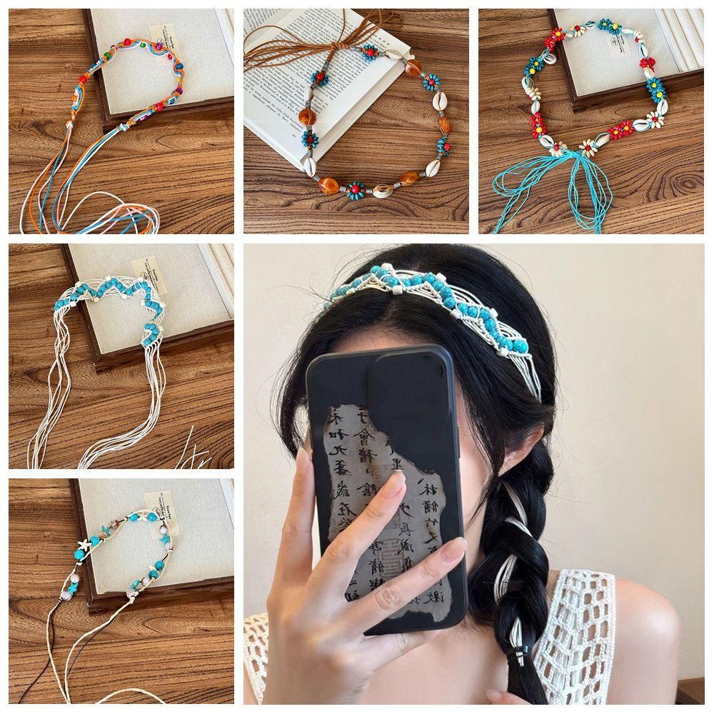 Woven Bohemia Hair Band Jeans Decor Ethnic Style Braided Headband Trendy Dress Waist Chain  Daily