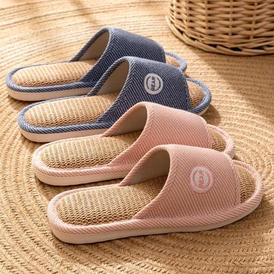 Zapatillas de Interior Antideslizantes de Algodón y Lino Unisex - Silenciosas, Absorbentes del Sudor para Todas las Estaciones