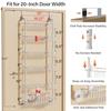 Over the Door Pantry Organizer 6-Tier Metal Cabinet Door Organizer Hanging Spice Rack Shelves for Kitchen Storage White D5 X W1
