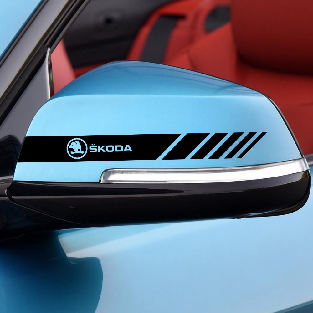 2 Stück Auto Styling Karosseriestreifen Beide Seiten Tür Seitenleisten Aufkleber Für Skoda Kodiaq Octavia Fabia Rapid Superb SCALA Kamiq Kapoq