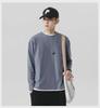 Men's Multicolor Long Sleeve Cotton T-shirt, Couple Outfit, Solid Color, Youth Style
