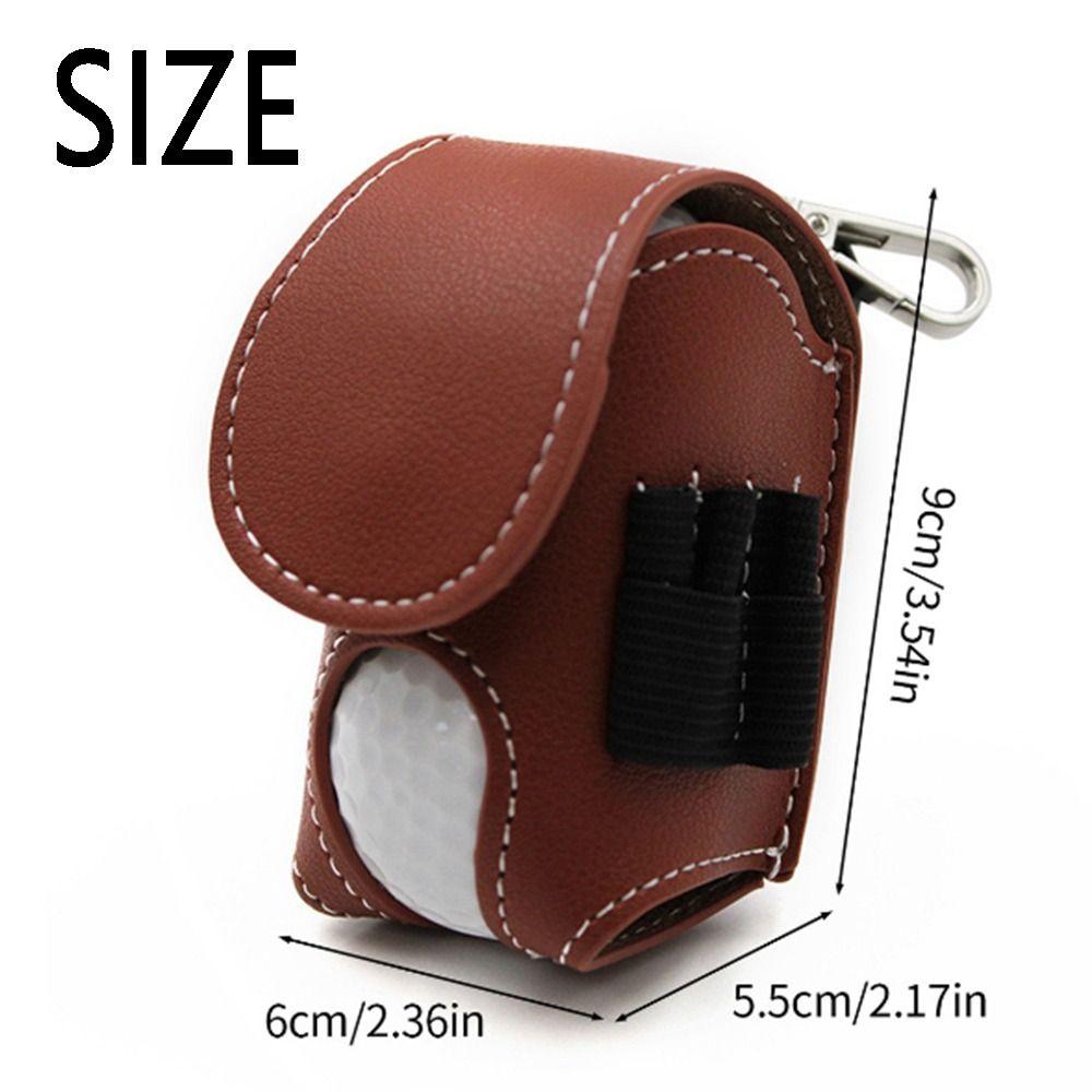 Portable Golf Waist Holder Bag PU Leather Mini Golf Ball Bag Golf Tee Set Bag Golf Accessories