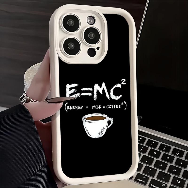 Phone Case for iPhone 17 Air 16E 15 16 Pro Max Black Coffee Fashion Style Cover 14 Plus 13 12 Mini Soft Shell Silicone Fundas