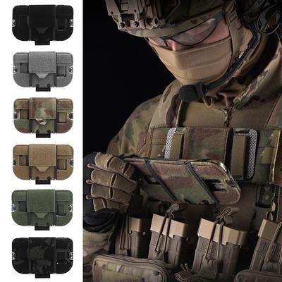 Gilet Porte-Téléphone Molle Universel Plaque de Poitrine pour Téléphone Portable avec Sangle MOLLE Porte-Accessoires pour Téléphone de 8,89 X 17,15 Cm