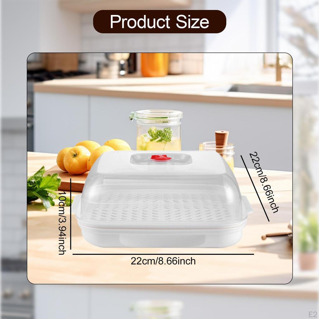 Microwave Steamer for Health Cooking with Lid Vegetable Compact Steam Bun