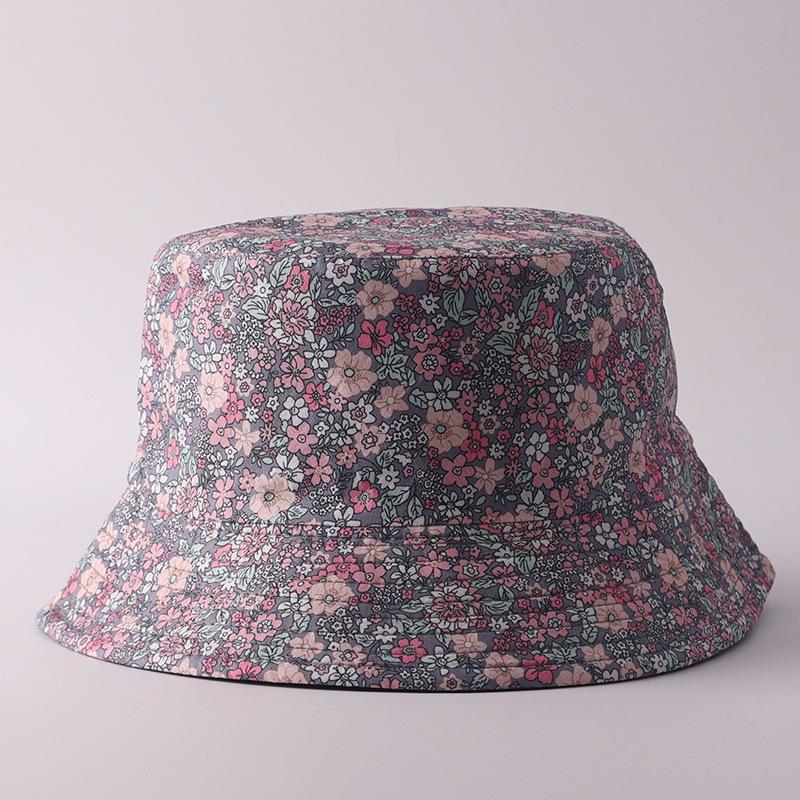 Digital printing small edge bucket hat spring and summer double-sided can wear outdoor sunshade basin hat spot