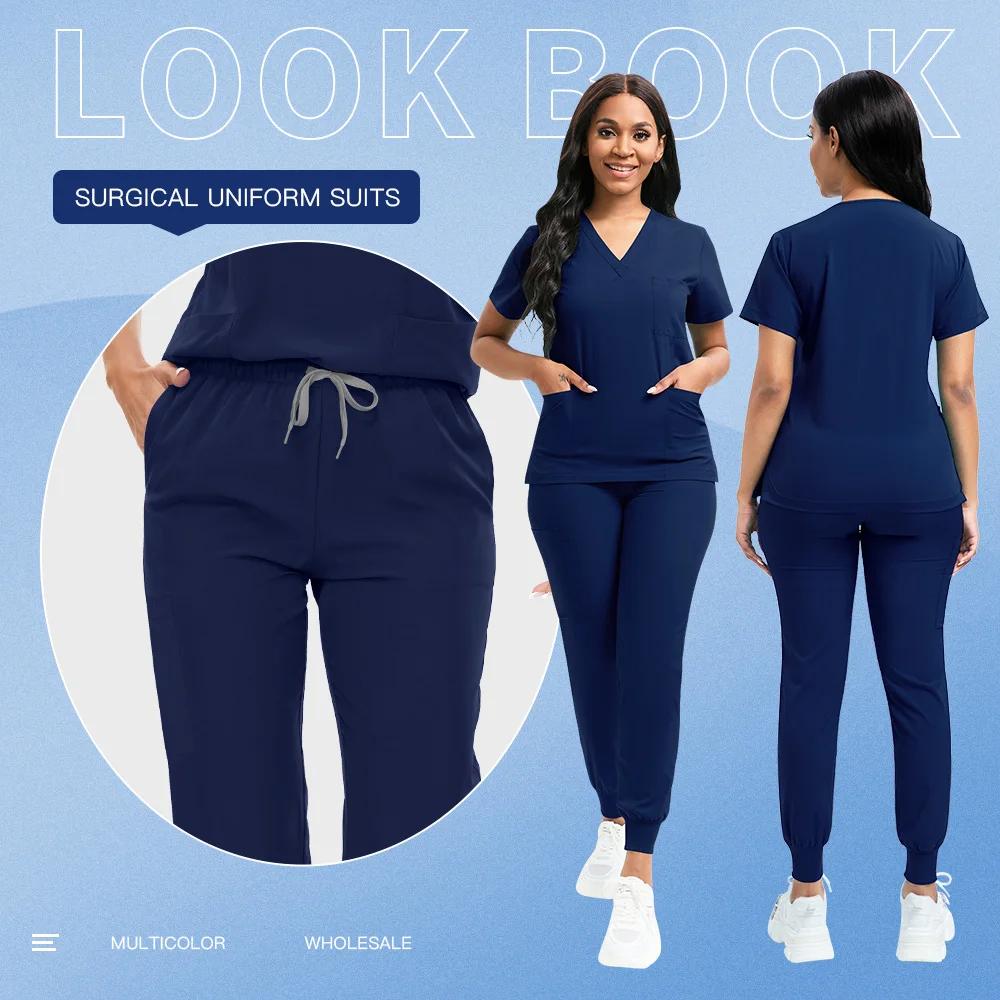 Klassieke Nieuwe Verpleegkundige Scrubs Set Mannen Verpleegkundige Accessoires Medisch Uniform Chirurgisch Tandheelkundig Klinisch Top Broek Laboratorium Werkkleding Kleding M white