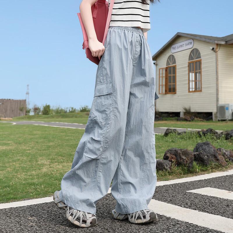 YinFou Girls Summer Loose Straight-Leg Casual Pants 160
