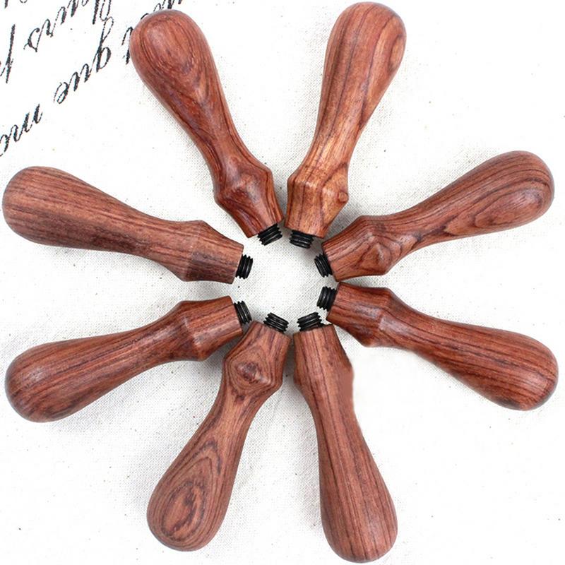 Retro Wax Sealing Stamp Wood Handle Lacquer Seal Wooden Handle DIY Handicraft Roller Stamp Decor Envelope Sealing Handle Tool