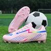 Youth Football Cleats Grass Turf Lightweight TPU Sole Low-Cut Training Shoes Kids Teens