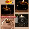Transparent Round Glass Candle Holder European Style Centerpiece For Christmas, Halloween & Wedding Parties Home Decoration
