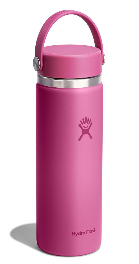 Wide Mouth Stainless Steel Water Bottle, 20oz (591ml), Leaf Design, Insulated (Official Japanese Product)