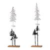 Iron And Wood Christmas Forest Sculpture Festival Seasonal Party Decoration Desktop Ornament