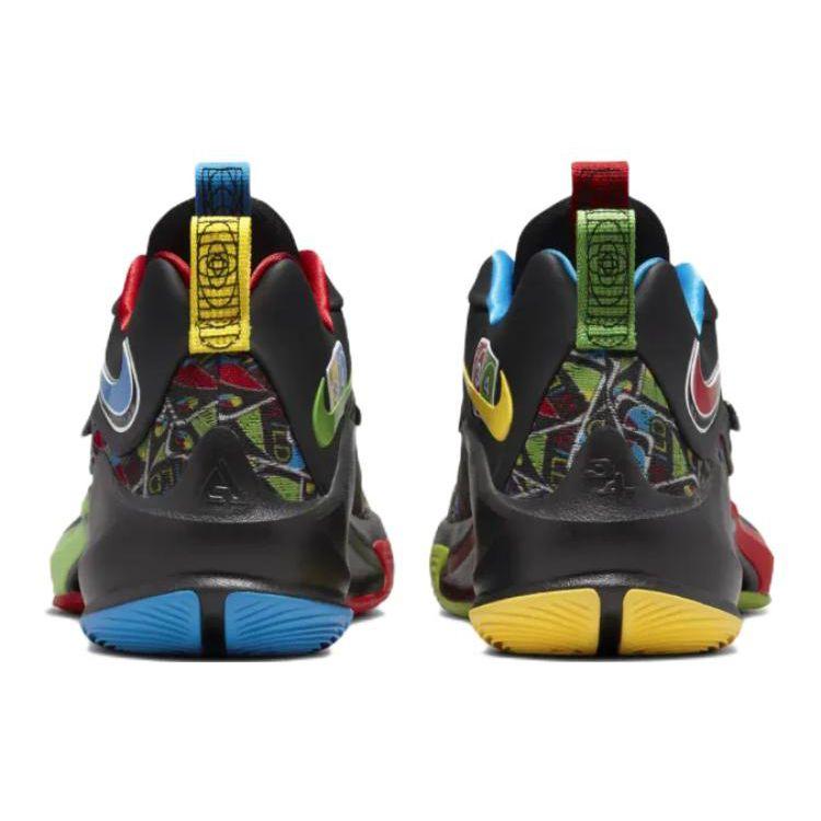 Nike UNO x Zoom Freak 3 50th Anniversary - Black Men Sneakers White Action-Red Green-Bean DC9364-001